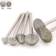 8-16mm Diamond Burr Grinding Engraving Bit 1/8'' Shank Coarse/Fine for Dremel