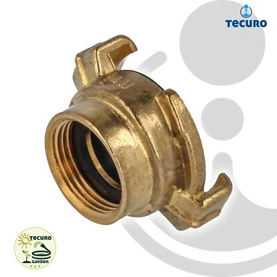 tecuro Schnellkupplung mit Innengewinde Messing blank