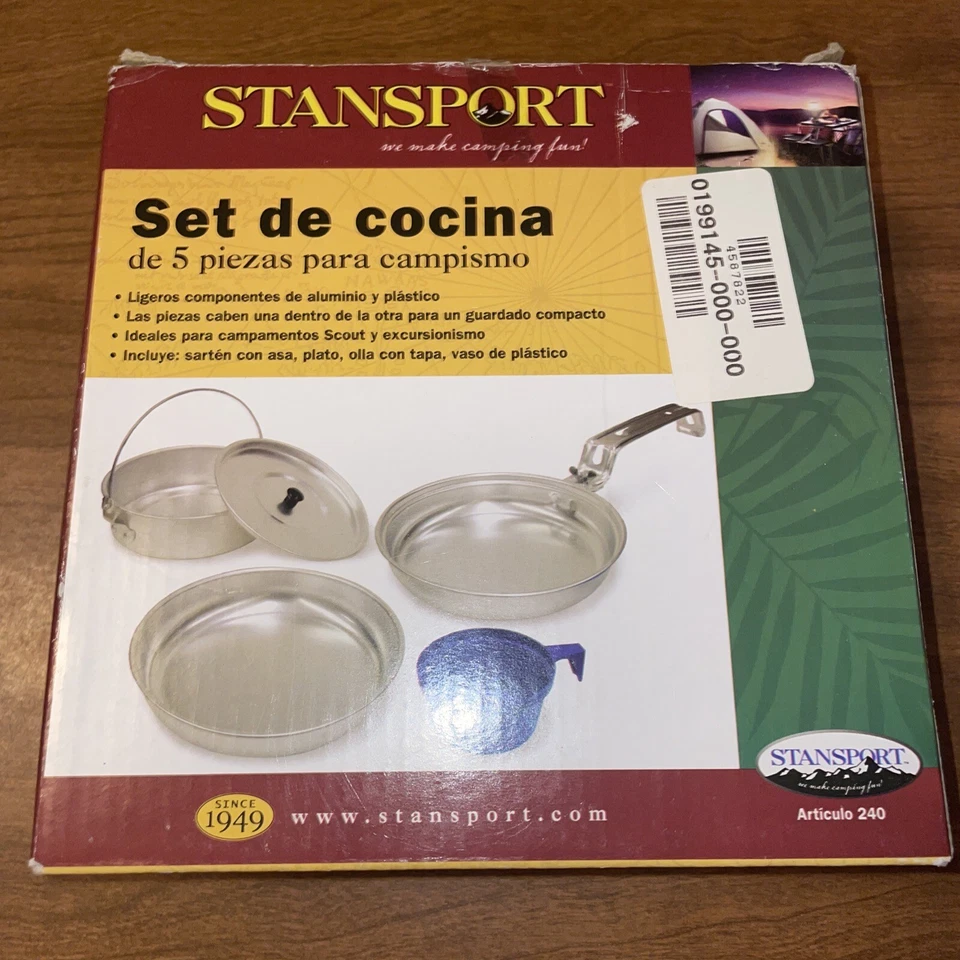 Stansport 5 Piece Aluminum Cook Set,Camping, Hiking,Outdoors, Portable - Image 4 of 4