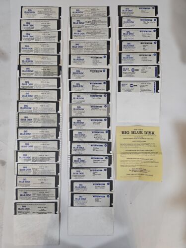 40 große blaue Disketten 5,25" Disketten Spiele/Software für Commodore 64
