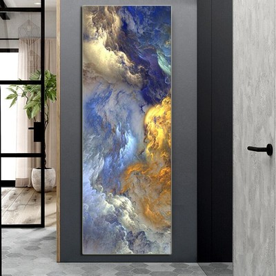 Abstract Unreal Color Clouds Canvas Painting Canvas Wall Art Poster And Prints