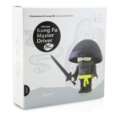 Bone Collection USB Type-A 2.0 Flash Drive 8GB Kung Fu Master Black DR12021B