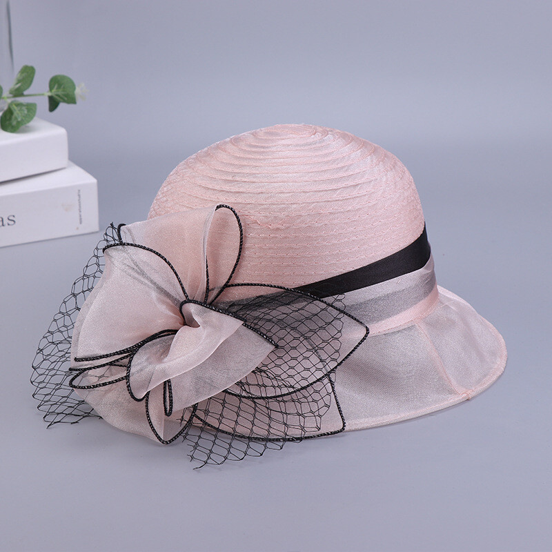 Dafunna Donne Cappello Tesa Larga Pieghevole Organza Cappello Di Estate - Foto 2