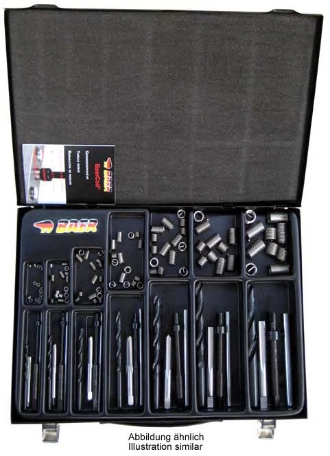 Sistema BaerCoil Kit - Per Filetti Da M5 A M12, Rinforzo E Ripristino Riparazione Filettature Baercoil