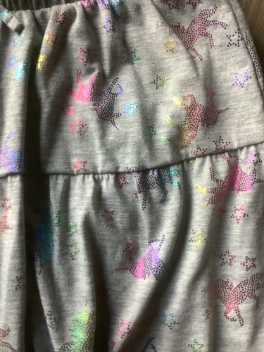 SO Favorite Skort Gray Girls Youth. Size Large L 12 Unicorns Rainbow VGUC Summer - Picture 8 of 8