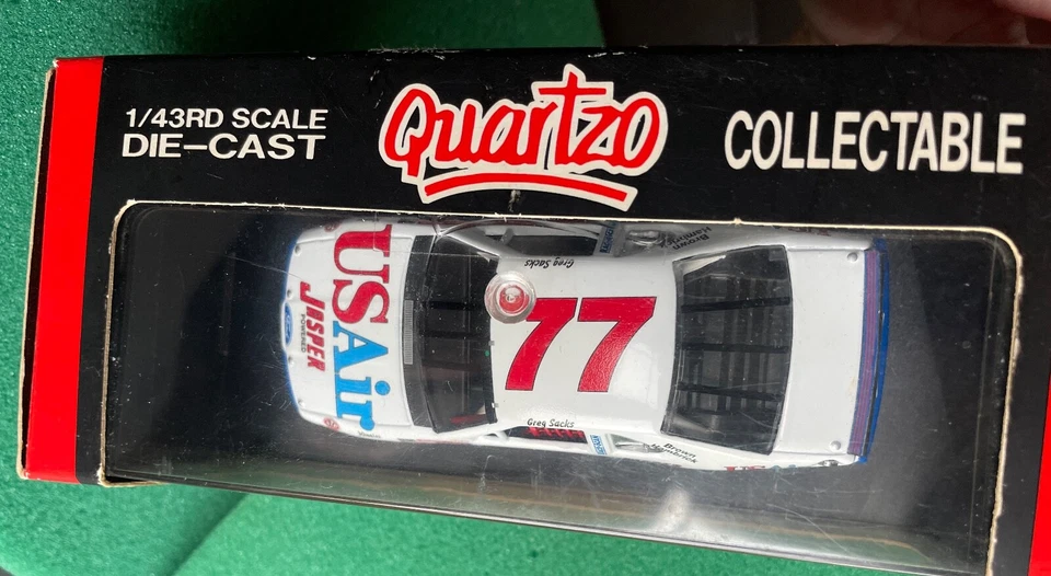 QUARTZO COLECCIONABLE FUNDIDO A PRESIÓN 1/43 # 2032 FORD T-BIRD US AIR GREG SACOS #77 Foto 4 de 4