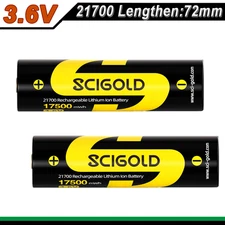 2pcs Scigold 21700 Rechargeable Battery Case Set 5.0Ah Tip for flashlights ect