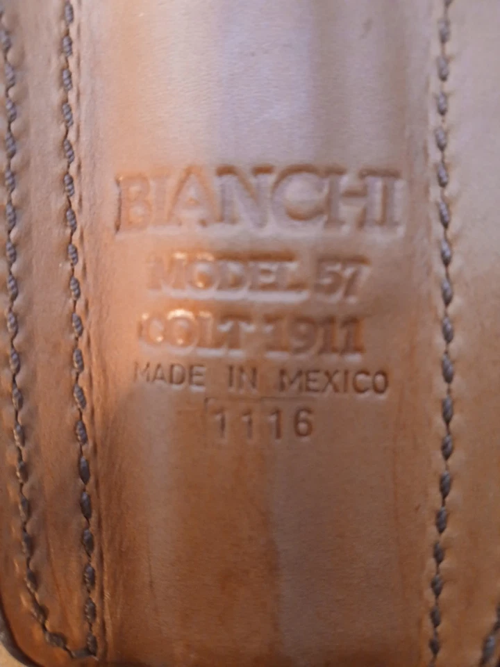 BIANCHI MODEL 57  M11 5 HOLSTER,  Right-Hand Belt Slide, Colt 1911 Carry B11 - Image 2 of 4