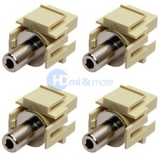 4x 1/8" 3.5mm Aux Jacks for Keystone Stereo Coupler Audio Cable Female to Female