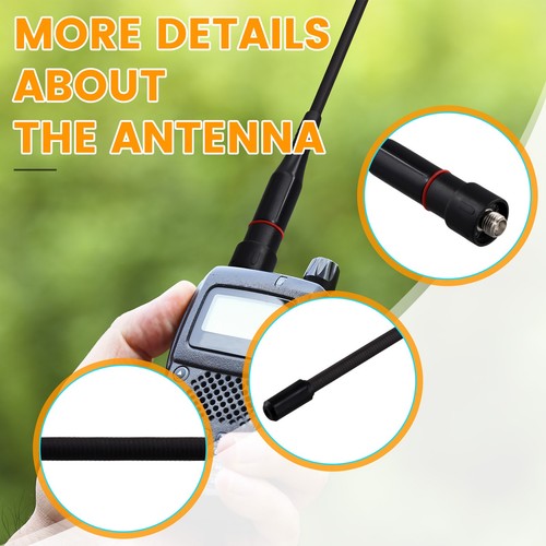 1X (wysuwana antena walkie-talkie dwupasmowa 144/430Mhz SMA-żeńska1458 - Zdjęcie 3 z 7