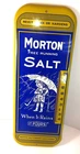 Vintage Morton Salt Thermometer Tin Advertising Sign, 16"x6"