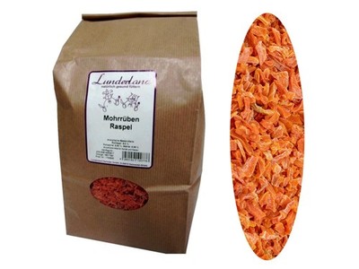 Lunderland Mohrrüben Raspel 1kg Hunde Katzen barf Hundefutter Einzelfuttermittel