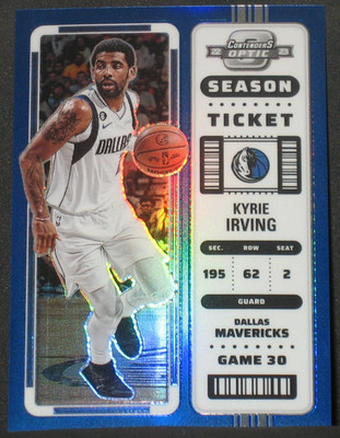 Kyrie Irving 2022-23 Panini Contenders Optic Blue Prizm Parallel #60 (27/99) Mav