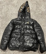 Nike Air Jordan Winter Puffer Jacket Youth XS Jumpman Logo Quilted Boys Hood