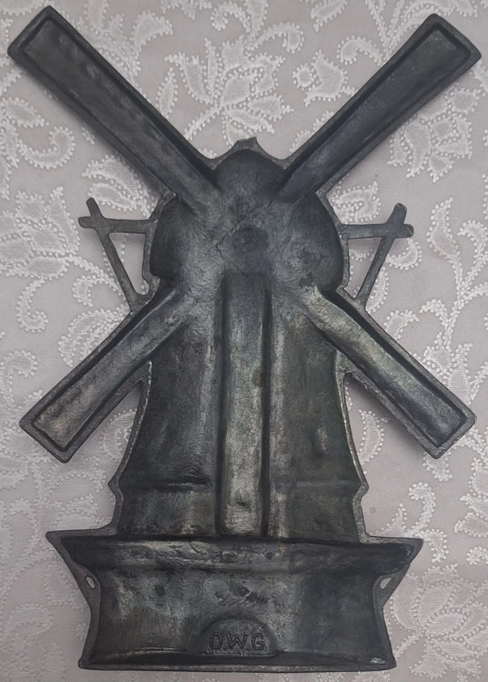 Винтажная металлическая ветряная мельница Zero O.W.G подвесная настенная табличка «Голландия» редкая - Изображение 2 из 4