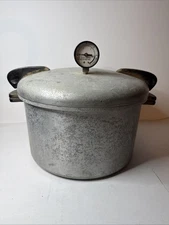 Vintage National No 7 Pressure Cooker Canner 16 Quart Aluminum With Basket