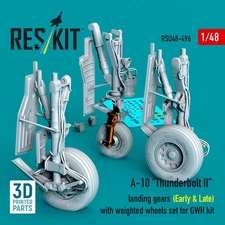 1/48 ResKit RSU48-0496 A-10 "Thunderbolt II" landing gears (Early & Late) with w