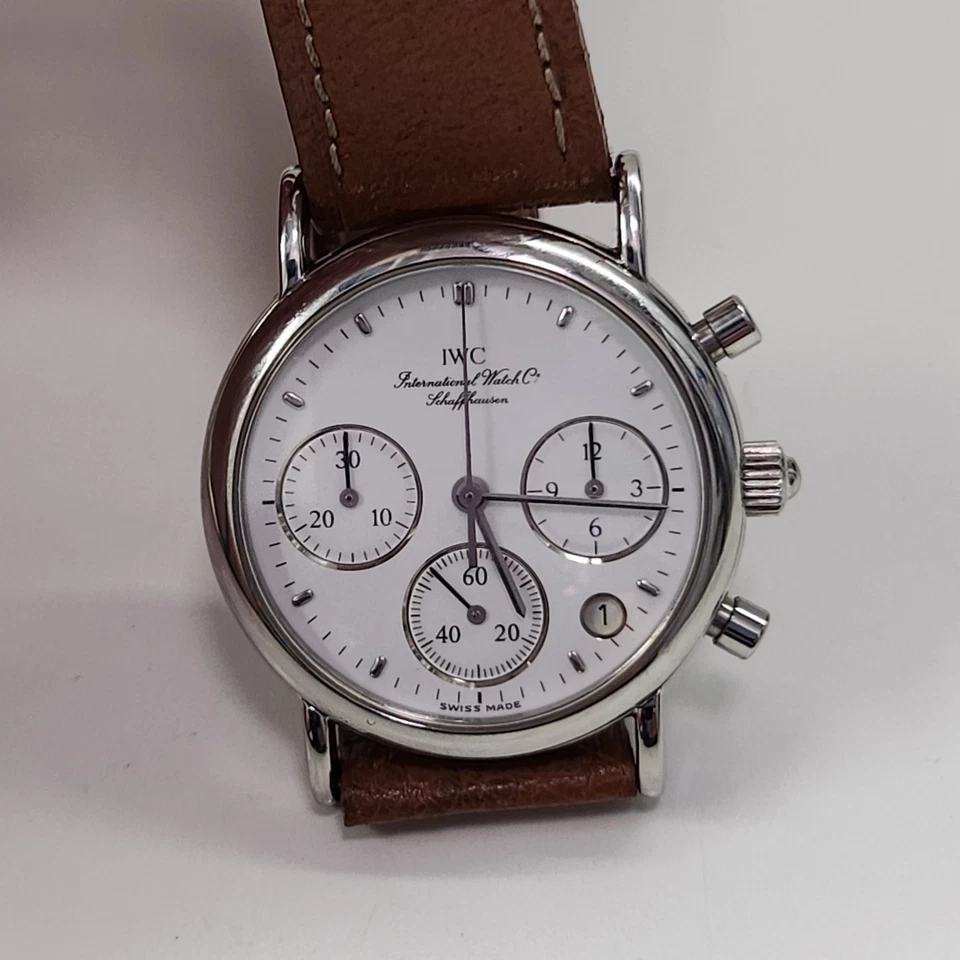 IWC Portofino Chronograph Ladies 25 mm Steel Leather Quartz Watch - Image 2 of 4