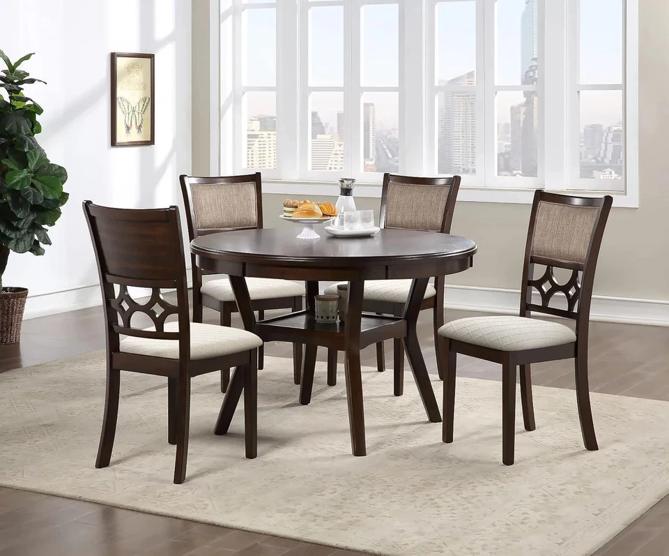 Fundas de asiento de silla Jacquard elásticas 6 piezas - impermeables - beige Foto 4 de 4