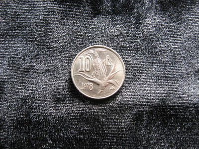 tiny old world coin MEXICO 10 centavos 1978 KM434 Maicito corn (285)