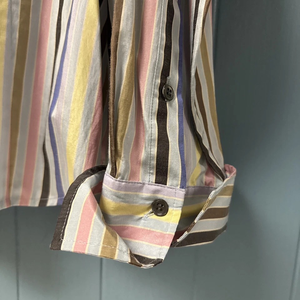 Blusa Mujer Doncaster Collection Metálica Pastel Rayas Talla 16 XL Foto 4 de 4