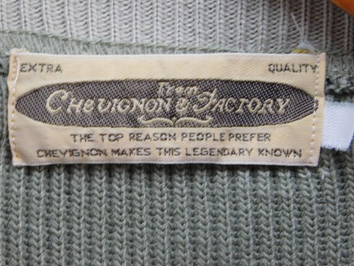 Vintage Chevignon Sweater Mens Large Green Half Zip Pullover Patch Logo 90s - Picture 9 of 15