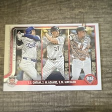 Topps 2025 Series 1 League Leaders Ohtani Adames Machado #86 Baseball