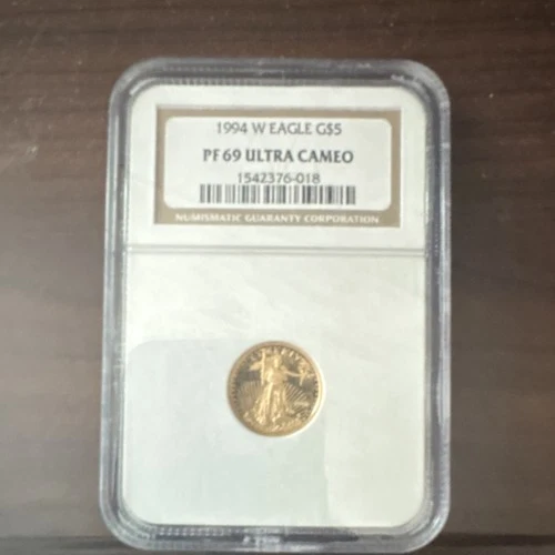 Gold 1/10 oz 1994 eagle 5$ coin