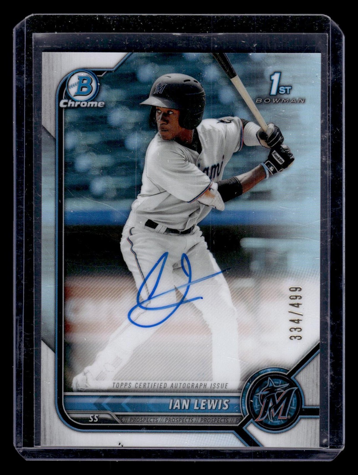 2022 Bowman Chrome #CPA-IL Ian Lewis Prospect Autographs Refractor #/499