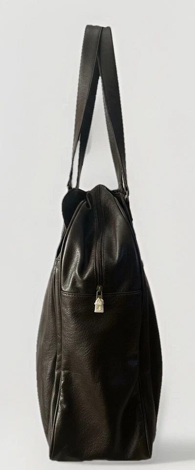 Bolso de Viaje Carolina Herrera Fragancias Grande Marrón Imitación Cuero Bolso de Fin de Semana Foto 3 de 4