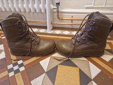 Haix High Liability Combat Leather Boots British Army, Brown, Size 7