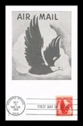 DR JIM STAMPS US VELVETONE MAXI CARD AIR MAIL 5C EAGLE FIRST DAY ISSUE SCOTT C50