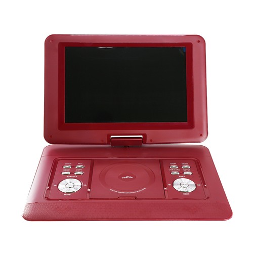 beFree Sound 14.1" Portable DVD Player TFT-LCD Screen and USB,SD,AV Inputs Red - Picture 2 of 5