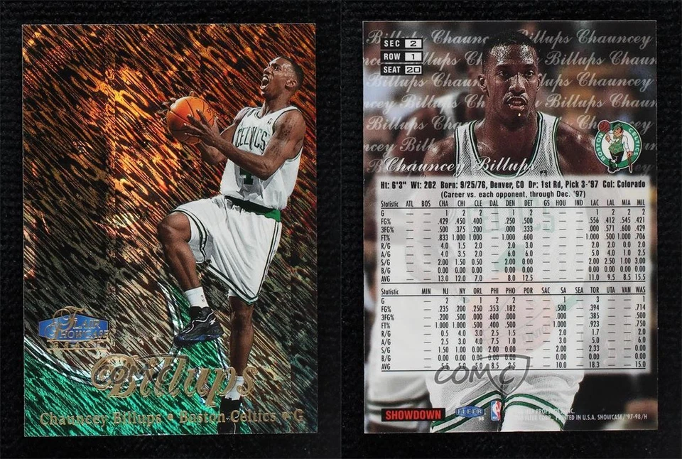 1997-98 Flair Showcase fila 1 Chauncey Billups #20 novato RC HOF 7zf Foto 3 de 3
