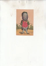 Antique Victorian Trade Card Anthropomorphic Plum Head Man