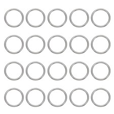 20pcs O Ring Buckles 1-3/16" Dia 0.12" Thickness Stainless Steel Round Buckles