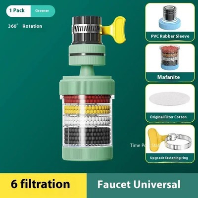 Removable,Washable 6 Layer Household Faucet Filter,Universal Splash Proof Shower