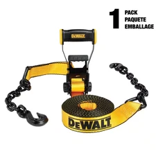 30 Ft. X 2 In. Heavy-Duty Ratchet Tie down with Chain and Hooks NEW