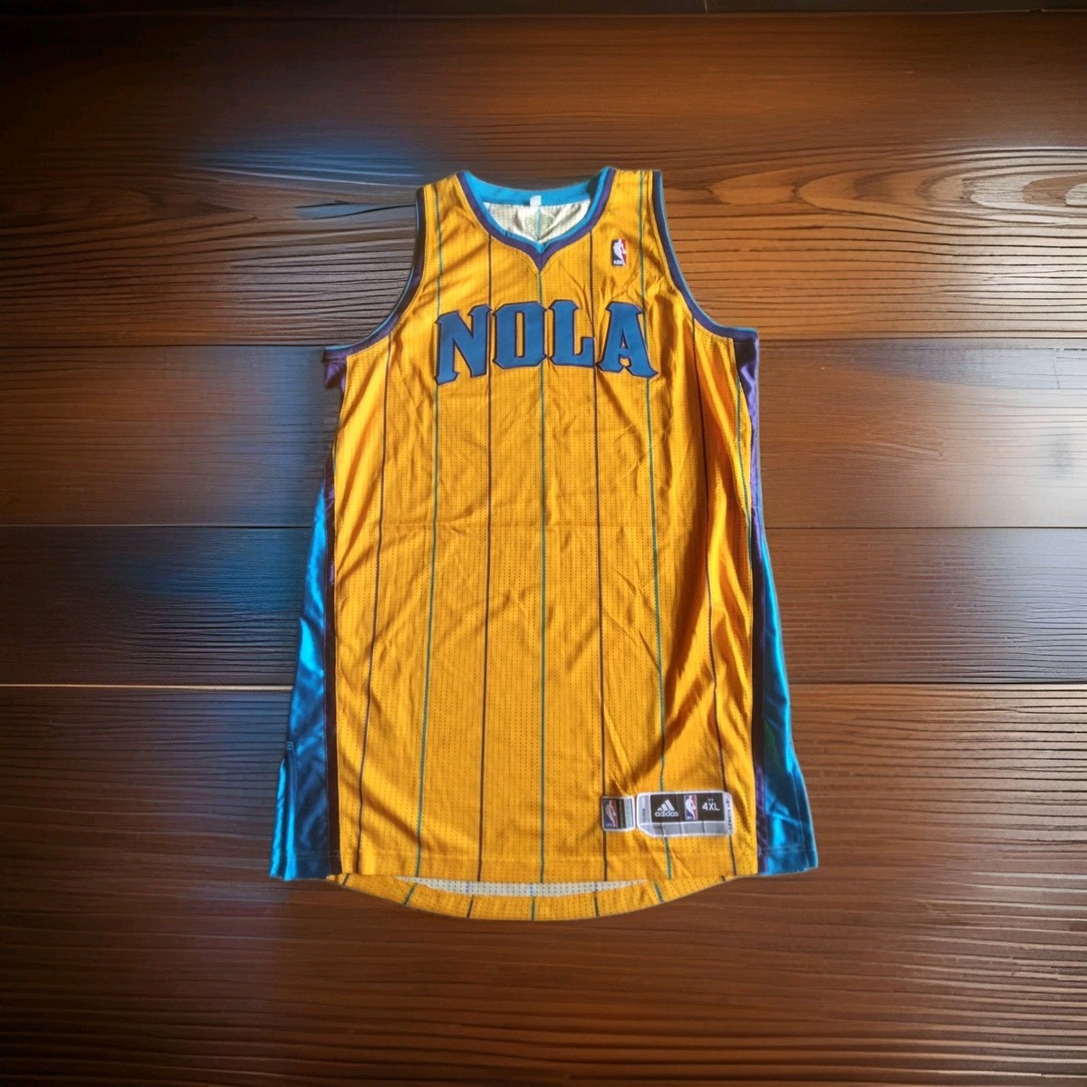 NBA Rev30 Team Issued Adidas New Orleans Hornets Gold Basketball
