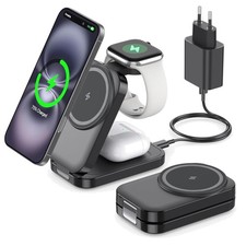 3 in 1 MagSafe Ladestation für iPhone, Apple Watch & AirPods schwarz