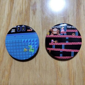 Nintendo Famicom Badge Set of 2 Zelda Donkey Kong Character Pins 3cm Collectible