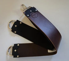 3" Duke City Veg Tan 3 Component Buffalo Straight Razor Strop (Cognac)