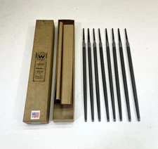 (8) Warrensville Files & Rasps 12" Round Bastard 16071 Double Refined Cast Steel