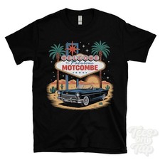 MOTCOMBE LAS VEGAS SIGN PARODY FUNNY T-SHIRT dorset eastbourne shaftesbury east