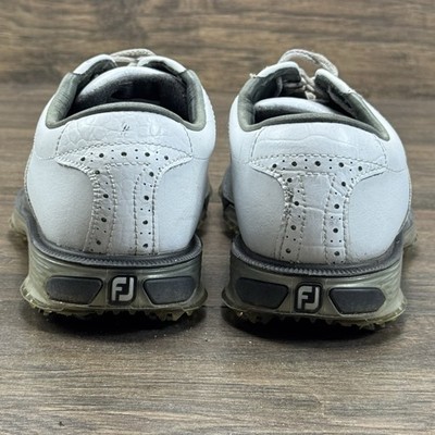 【美品】FootJoy DryJoys Pro 7.5 (26.5 cm) FootJoy Golf Shoes Mens 7.5 Dryjoys Tour White Leather Opti-Flex