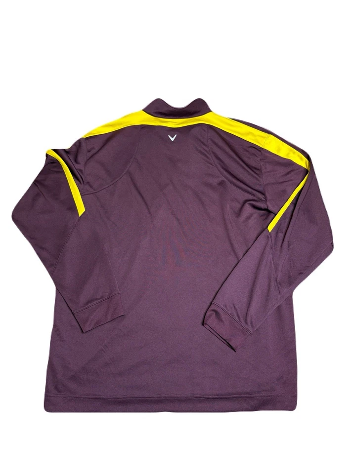 Sudadera Pullover Callaway Hombres Granate Golf Cuarto Cremallera Ropa Activa Deporte 2XL Foto 2 de 4