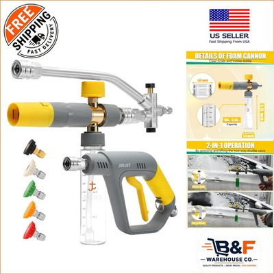 #ad Versatile Pressure Washer Foam Cannon amp; Dual Purpose Spray Gun 4000 PSI Power $64.34