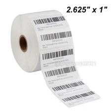 1-40 Rolls 2.625" x 1" Direct Thermal FBA Shipping Labels - 2000/roll 2-5/8"x1"