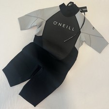 O'NEILL Men Reactor-2 2mm Back Zip Short Sleeve Spring Wetsuit Black/Grey Small