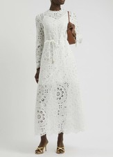 Zimmermann Ottie Ivory White Broderie Anglaise Lace Maxi Dress Size 0 $1146